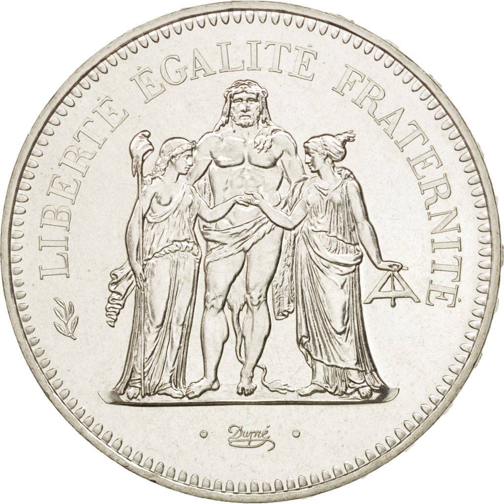 Francia, Hercule, 50 Francs, 1980, Paris, SPL, Argento, KM:941.1, Gadoury:882