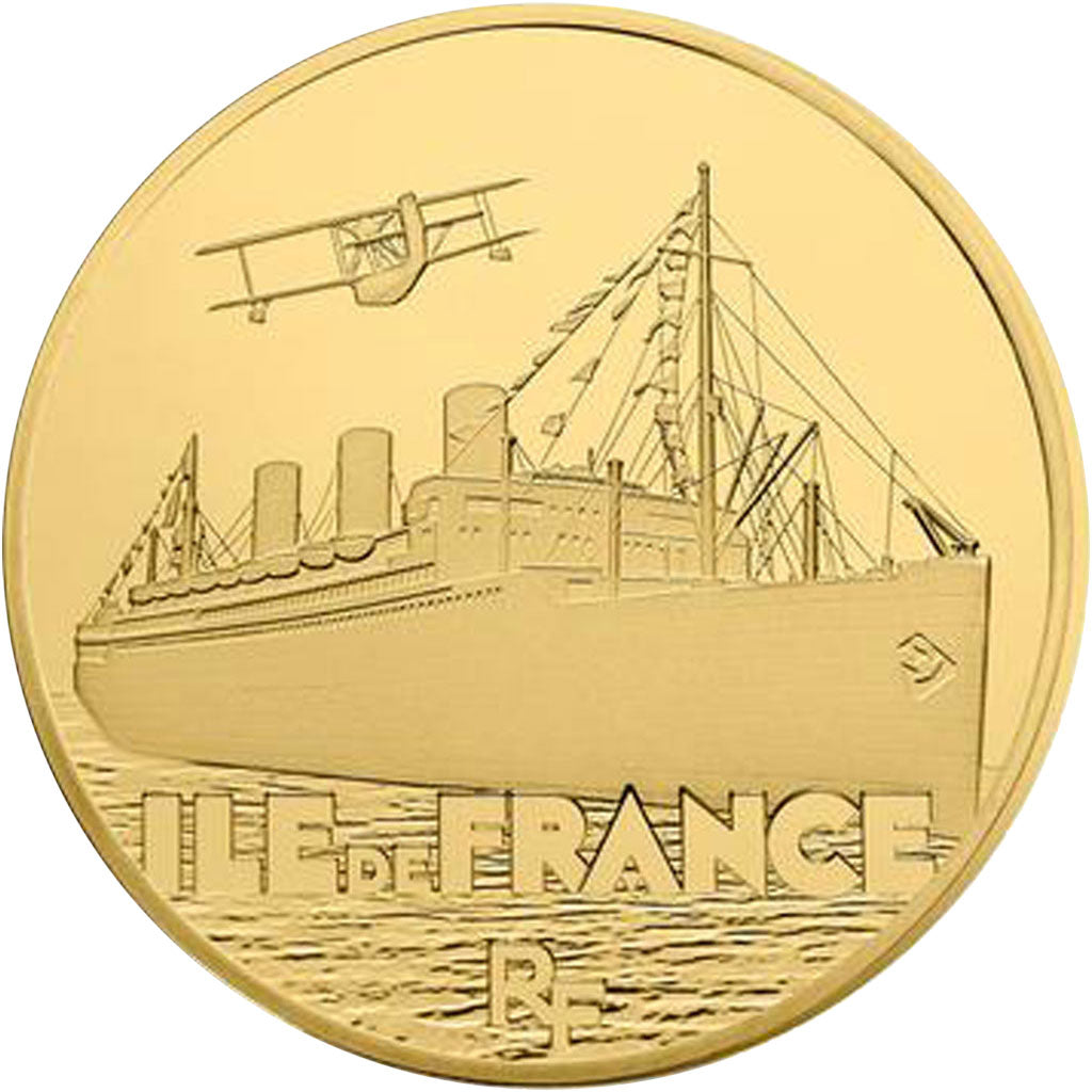 Monnaie, France, Monnaie de Paris, 50 Euro, Navire, Ile de France, 2016, FDC, Or