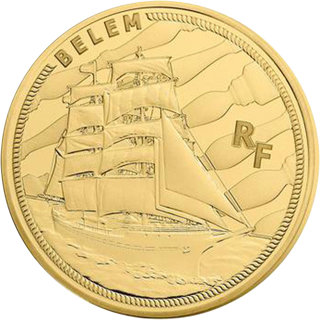 Moneta, Francia, Monnaie de Paris, 50 Euro, Navire, Le Belem, 2016, FDC, Oro