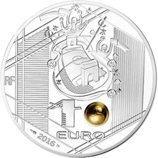 Munten, Frankrijk, Parijse munten, 10 Euro, UEFA Euro 2016, Tête, 2016, FDC