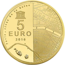 Monnaie, France, Monnaie de Paris, 5 Euro, Orsay - Petit Palais, 2016, FDC, Or
