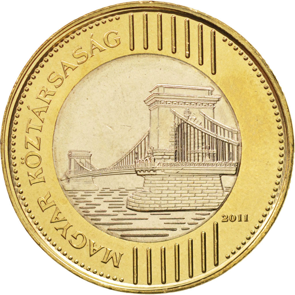 Hungary, 200 Forint, 2011, Budapest, MS(63), Bi-Metallic, KM:826