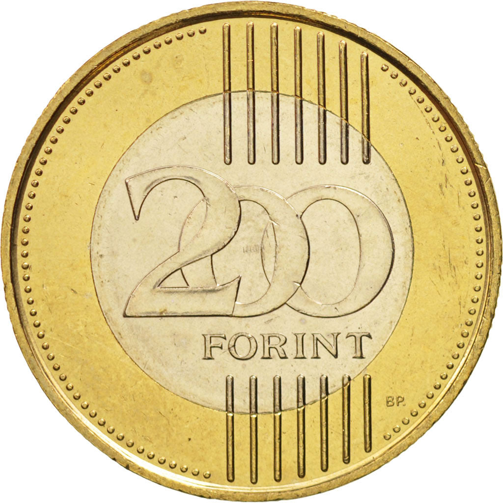 Hungary, 200 Forint, 2011, Budapest, MS(63), Bi-Metallic, KM:826