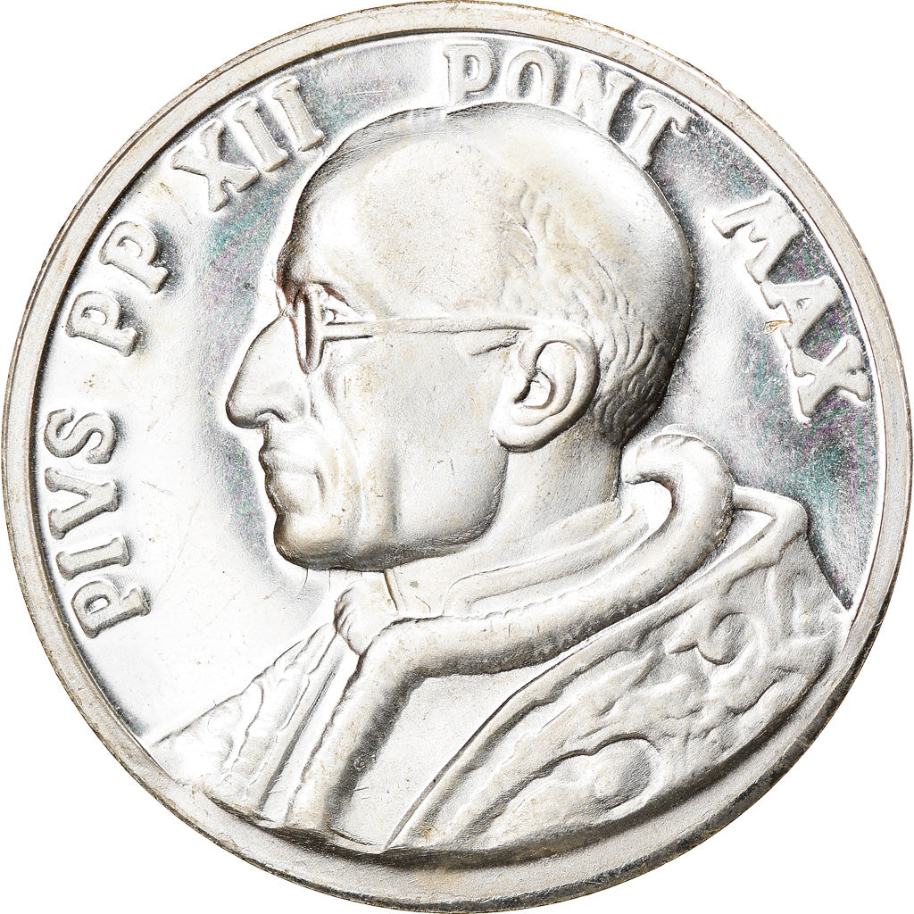 Vatican, Medal, Le Pape Pie XII, Religions & beliefs, MS(60-62), Silvered bronze