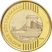 Hungary, 200 Forint, 2010, Budapest, MS(63), Bi-Metallic, KM:826