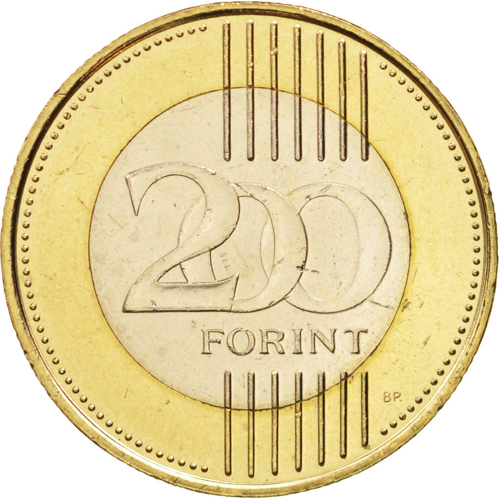 Hungary, 200 Forint, 2010, Budapest, MS(63), Bi-Metallic, KM:826