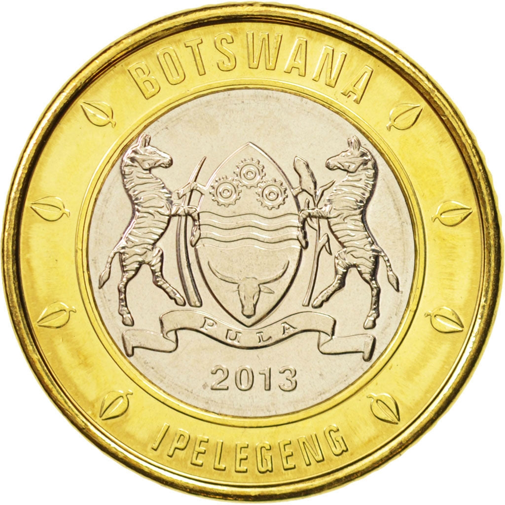 Botswana, 5 Pula, 2012, MS(63), Bi-Metallic