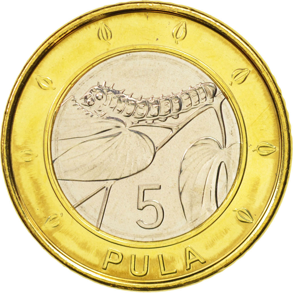 Botswana, 5 Pula, 2012, MS(63), Bi-Metallic