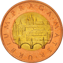 Coin, Czech Republic, 50 Korun, 1993, MS(63), Bi-Metallic, KM:1