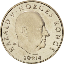 Norway, 20 Kroner, 2014, MS(63), Copper-nickel