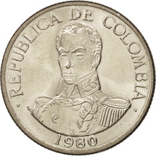 Colombia, Peso, 1980, MS(63), Copper-nickel, KM:258.2