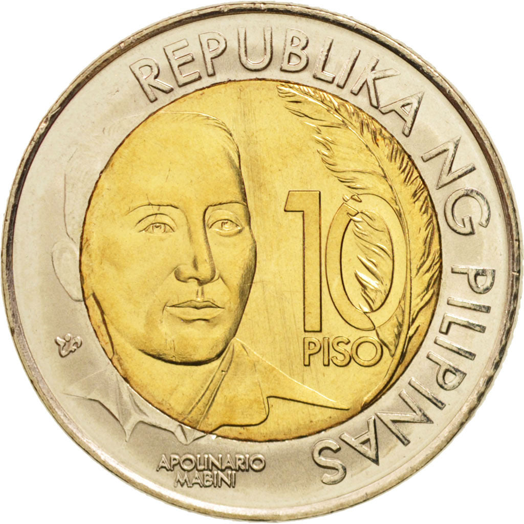 Philippinen, 10 Piso, 2014, MS(63), Bi-Metallic