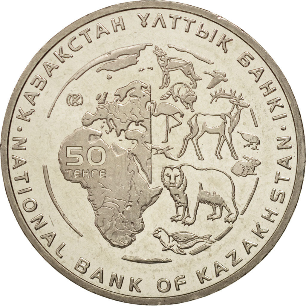 Moneta, Kazakistan, 50 Tenge, 2014, Kazakhstan Mint, SPL, Rame-nichel