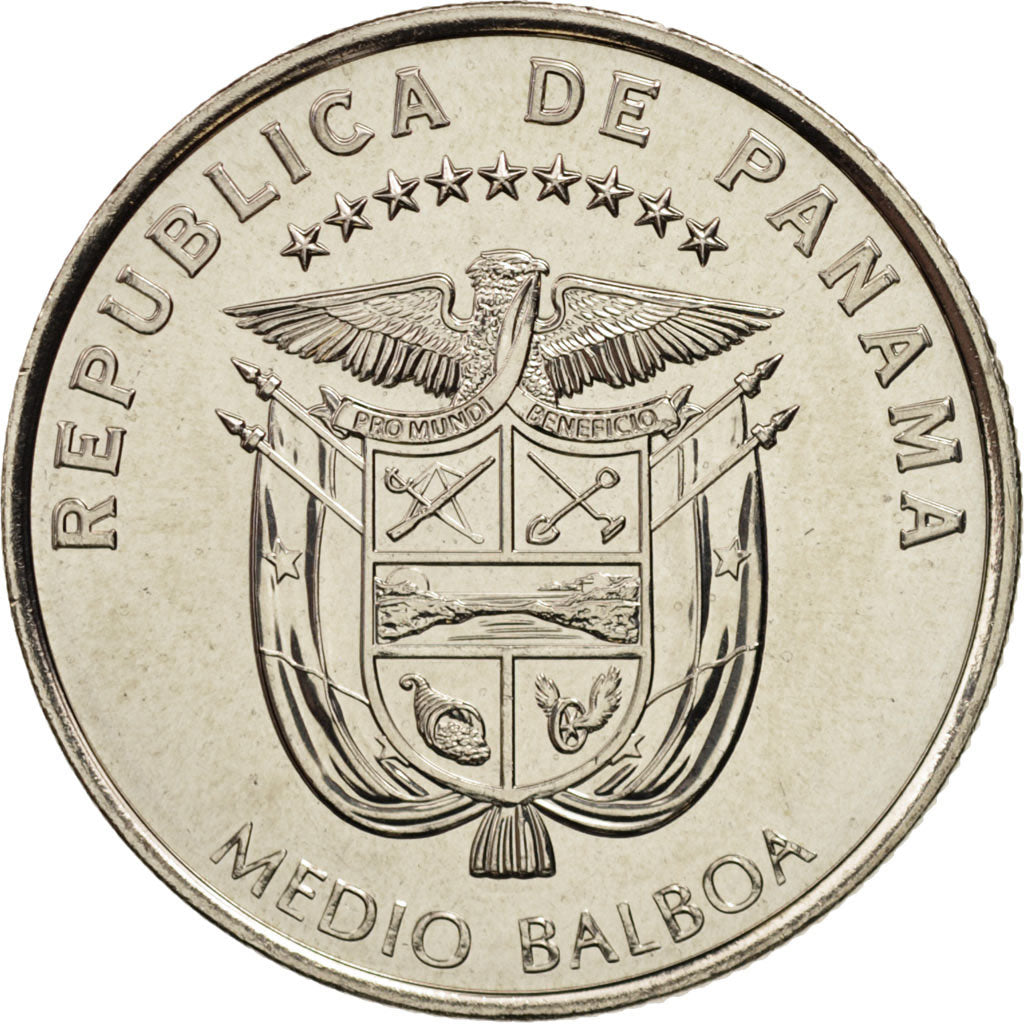 Panama, 1/2 Balboa, 2014, MS(63), Copper-nickel