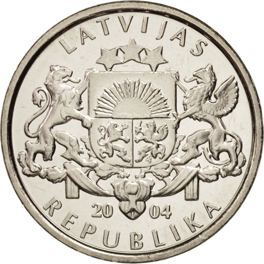Munten, Letland, Lats, 2004, Vantaa, UNC-, Copper-nickel, KM:67