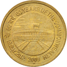 Münze, INDIA-REPUBLIC, 5 Rupees, 2009, UNZ, Nickel-brass, KM:376