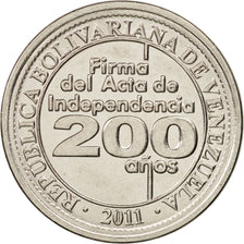 Venezuela, 25 Centimos, 2011, MS(63), Nickel Clad Steel