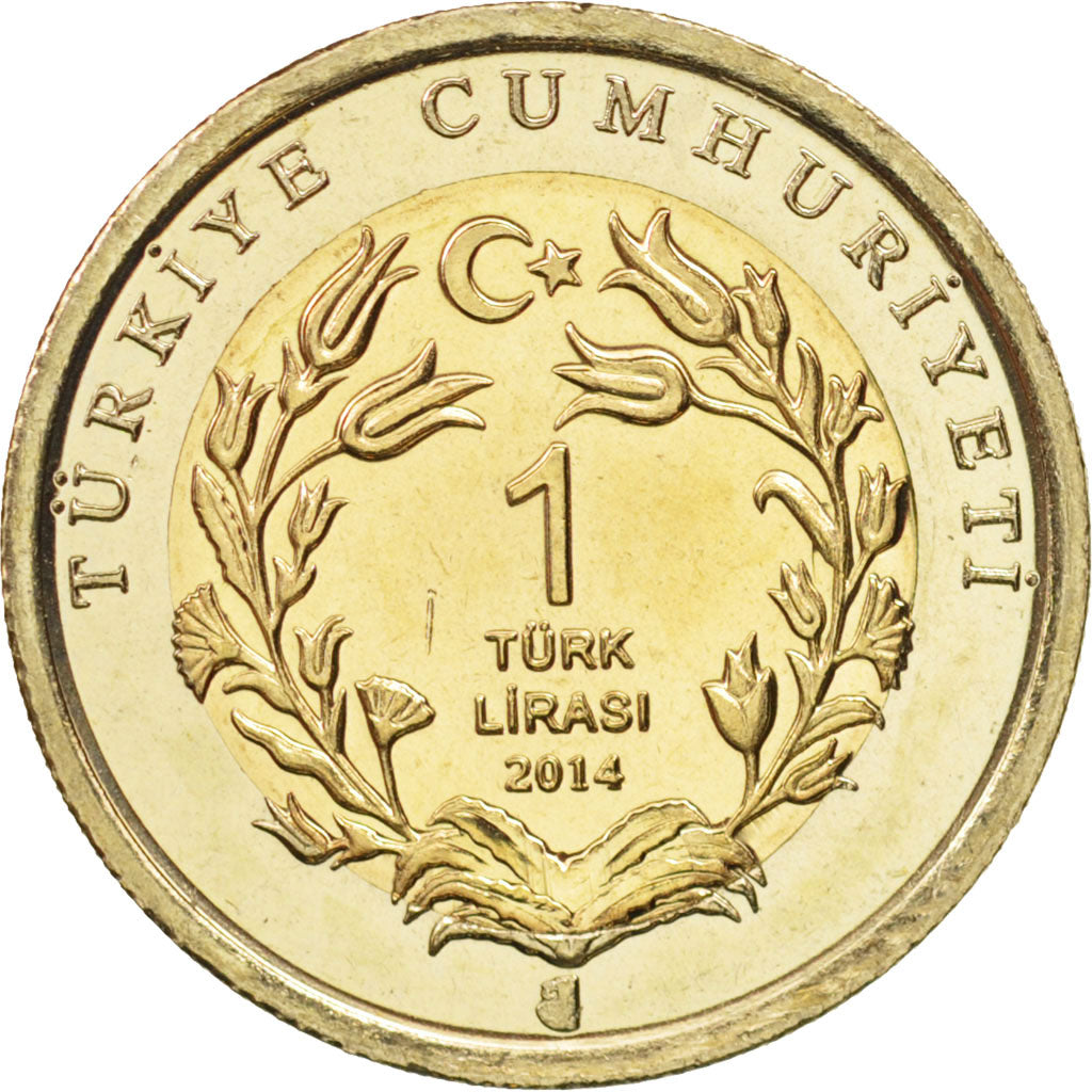 Munten, Turkije, Lira, 2013, UNC-, Bi-Metallic