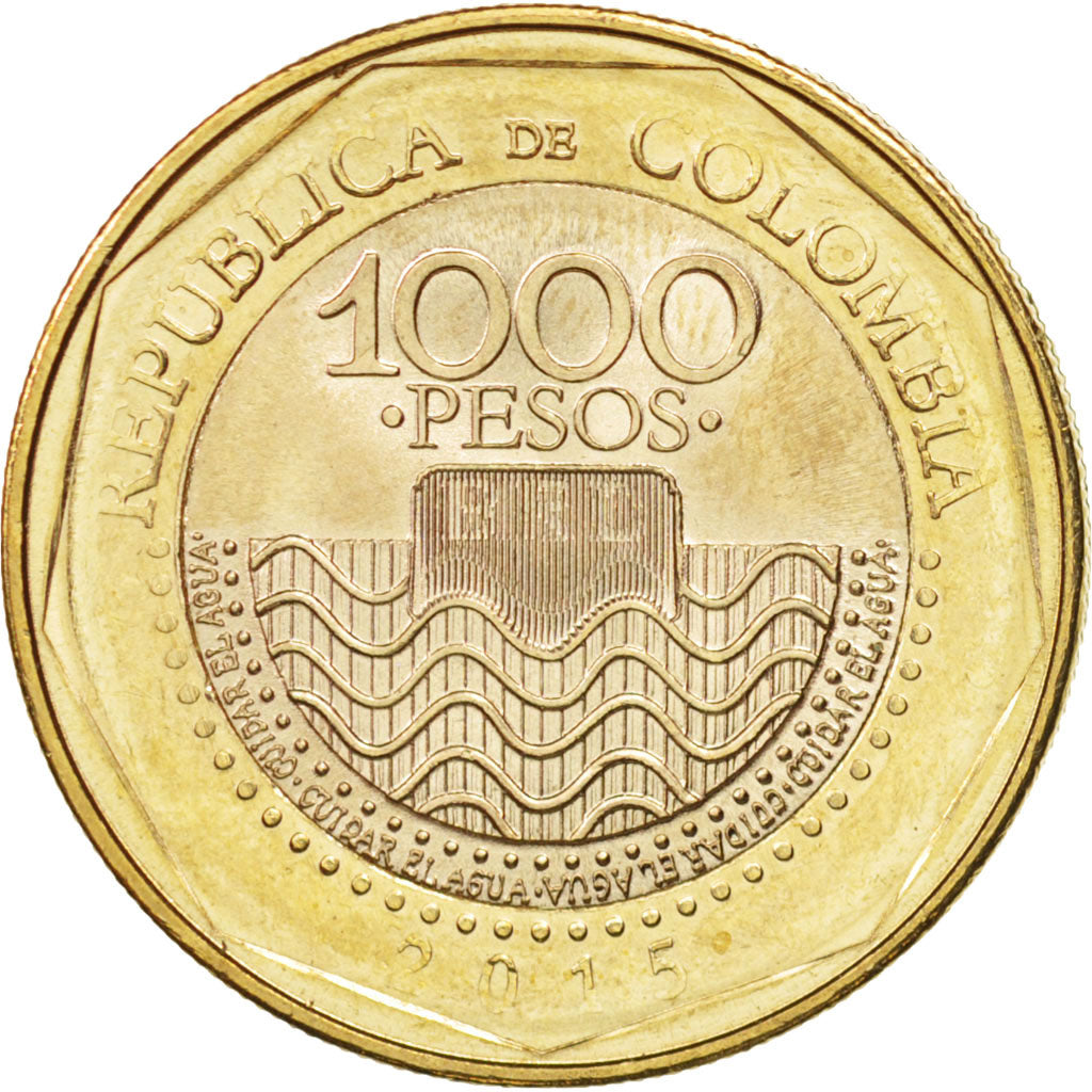 Colombia, 1000 Pesos, 2015, MS(63), Bi-Metallic