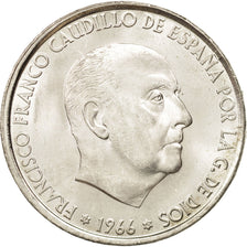Spain, Caudillo and regent, 100 Pesetas, 1966, MS(63), Silver, KM:797