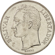 Venezuela, 5 Bolivares, 1990, AU(55-58), Nickel Clad Steel, KM:53a.3