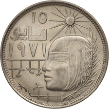 Egitto, 10 Piastres, 1977, SPL-, Rame-nichel, KM:470