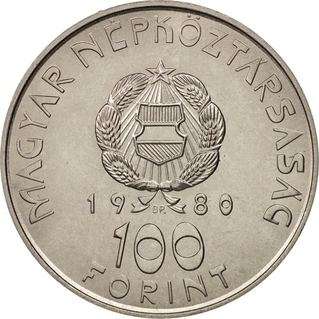 Ungheria, 100 Forint, Szaz, 1980, SPL, Nichel, KM:617