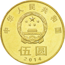 Münze, CHINA, PEOPLE'S REPUBLIC, 5 Yüan, 2014, UNZ, Messing