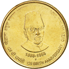 Coin, India, 5 Rupees, 2013, MS(63), Nickel-brass