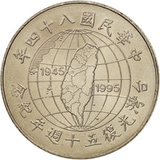 Moneda, CHINA, REPÚBLICA DE, TAIWAN, 10 Yüan, 1995, SC, Cobre - níquel