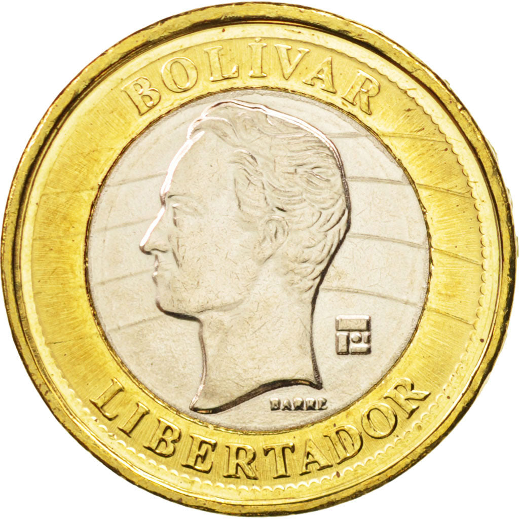 Moneda, Venezuela, Bolivar, 2012, SC, Bimetálico