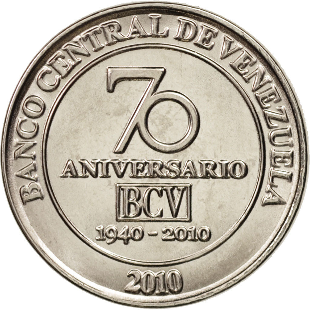 Venezuela, 50 Centimos, 2010, SPL, Acciaio placcato nichel, KM:100