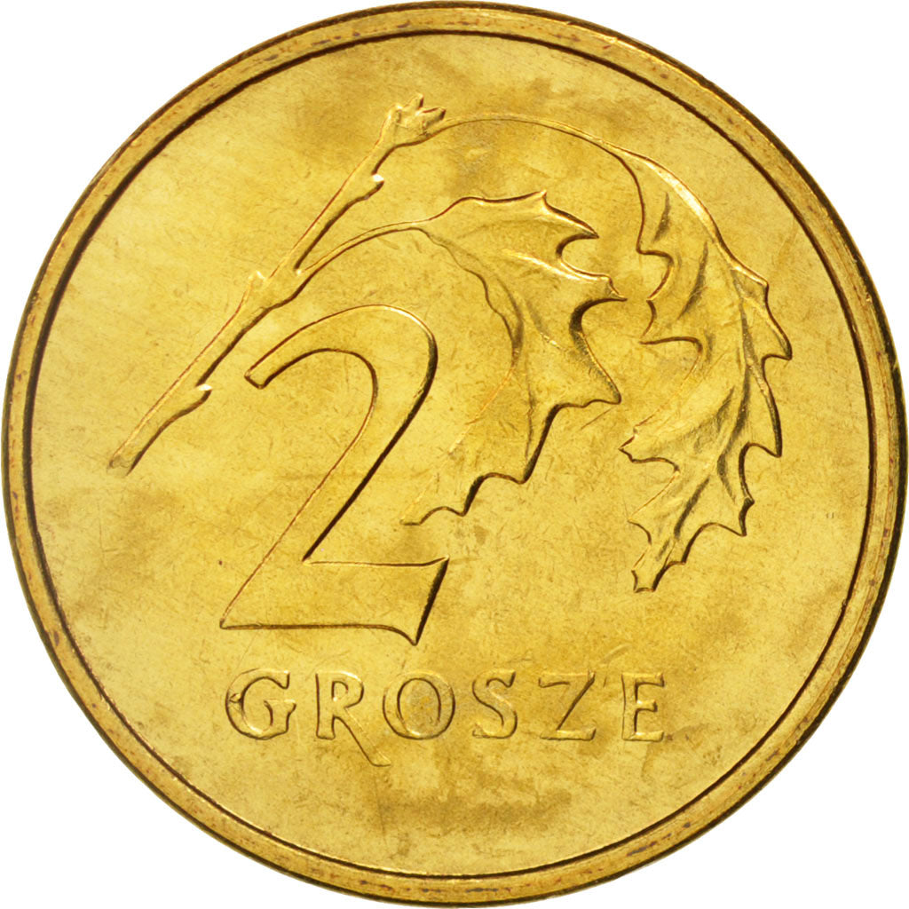 Moneta, Polonia, 2 Grosze, 2002, Warsaw, SPL, Ottone, KM:277