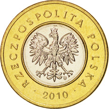 Polonia, 2 Zlote, 2010, Warsaw, SPL, Bi-metallico, KM:283