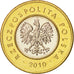 Polonia, 2 Zlote, 2010, Warsaw, SPL, Bi-metallico, KM:283