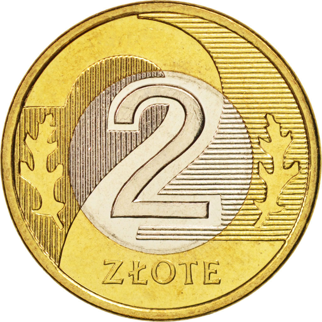 Polonia, 2 Zlote, 2010, Warsaw, SPL, Bi-metallico, KM:283