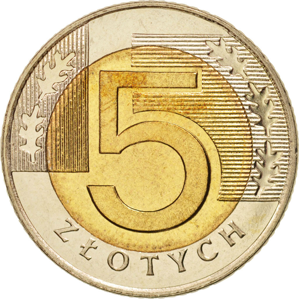 Münze, Polen, 5 Zlotych, 1996, Warsaw, UNZ, Bi-Metallic, KM:284