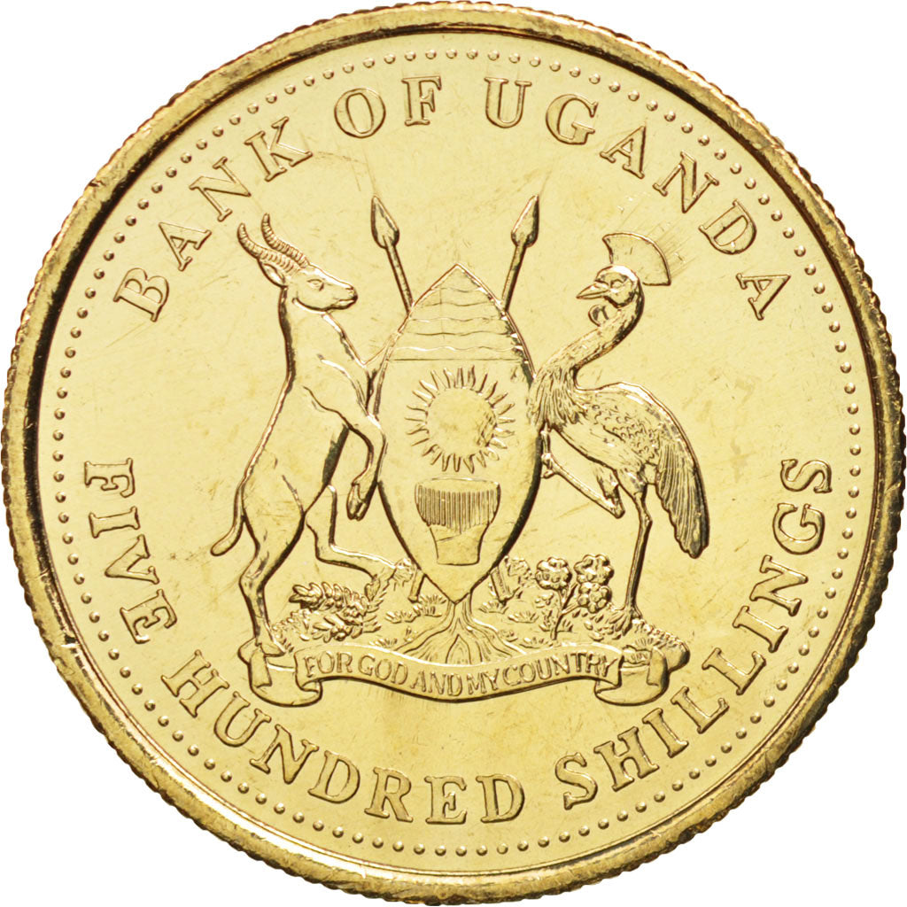 Uganda, 500 Shillings, 2008, Royal Canadian Mint, MS(63), Nickel-brass, KM:69