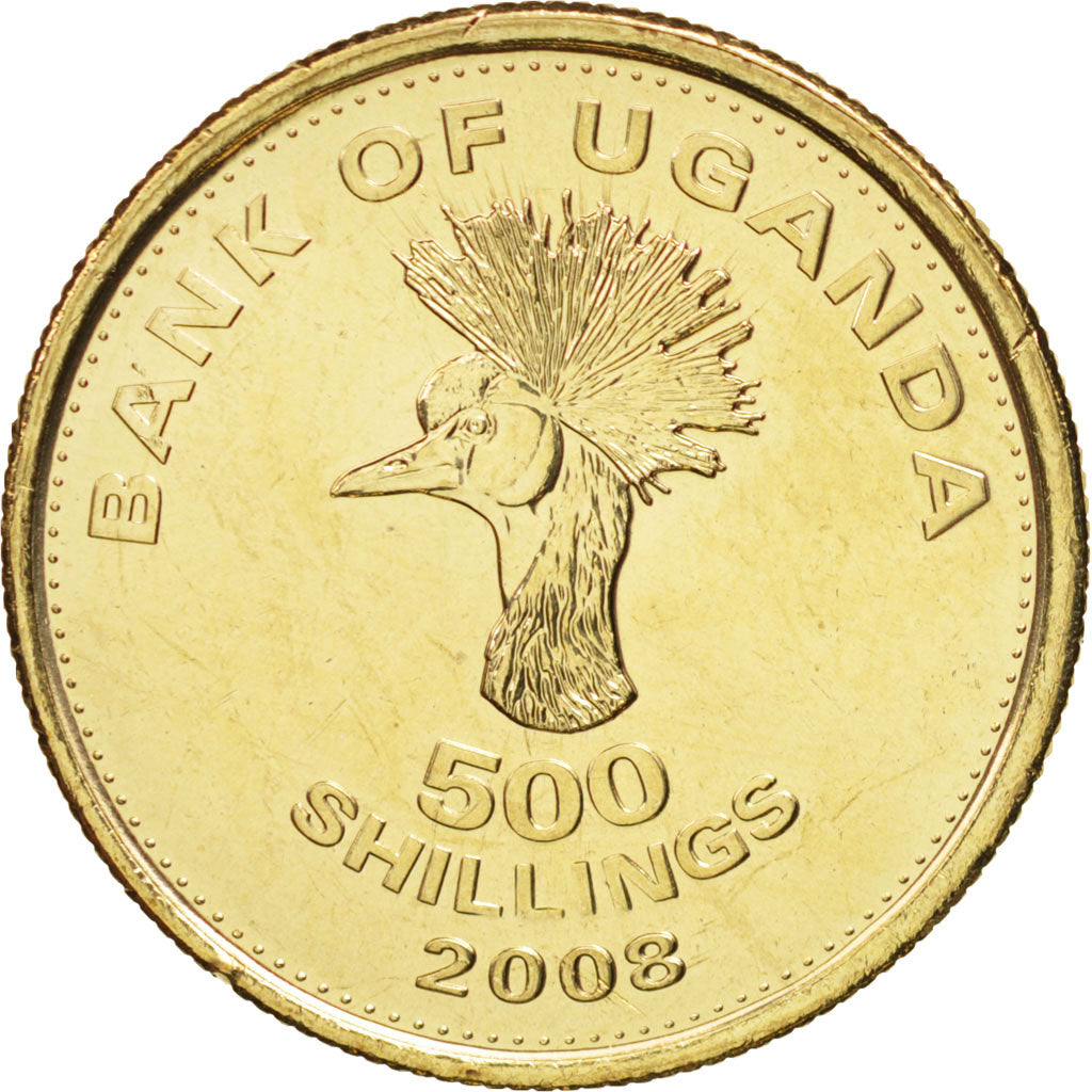 Uganda, 500 Shillings, 2008, Royal Canadian Mint, MS(63), Nickel-brass, KM:69