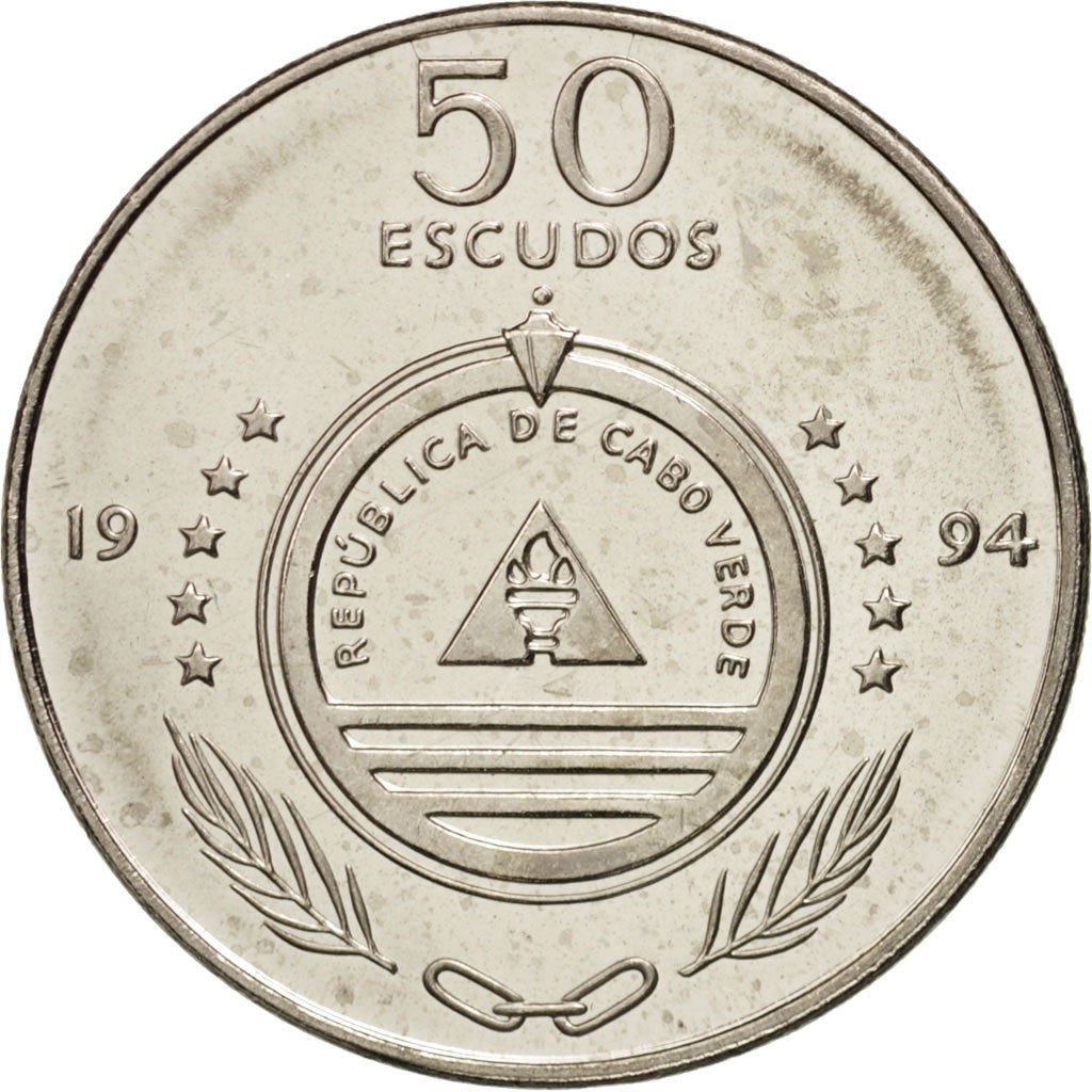 Monnaie, Cape Verde, 50 Escudos, 1994, SPL, Nickel plated steel, KM:44