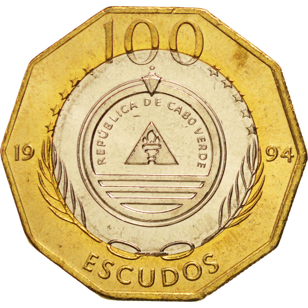 Cape Verde, 100 Escudos, 1994, MS(63), Bi-Metallic, KM:40a