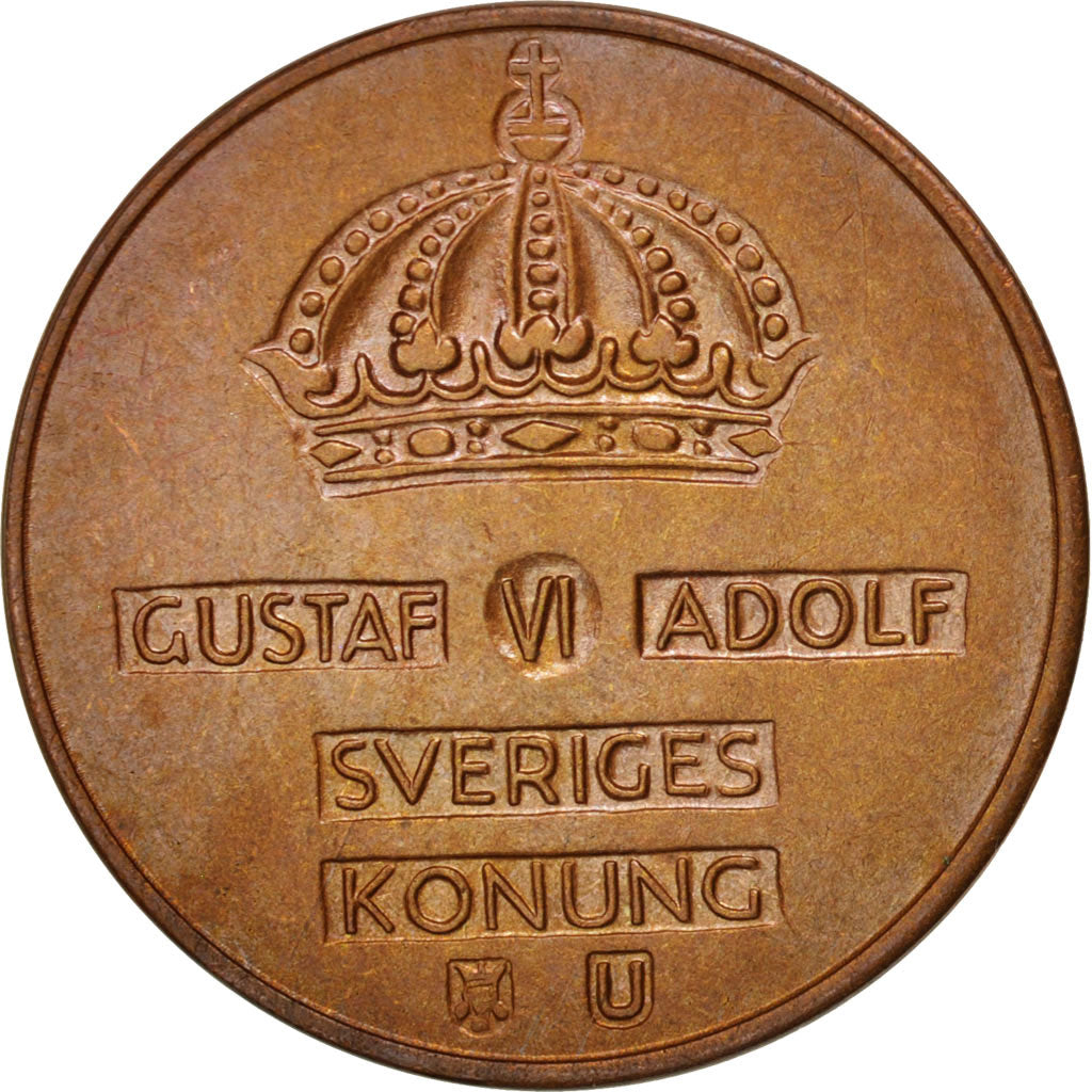 Moneta, Svezia, Gustaf VI, 2 Öre, 1971, SPL, Bronzo, KM:821
