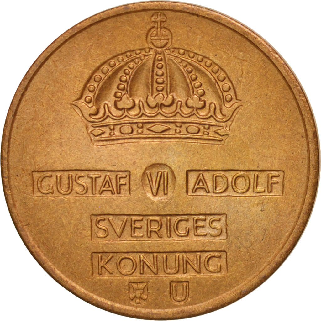 Sweden, Gustaf VI, Ore, 1971, MS(63), Bronze, KM:820