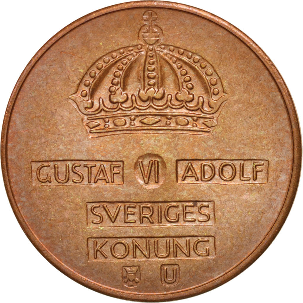 Moneta, Svezia, Gustaf VI, 2 Öre, 1970, SPL, Bronzo, KM:821