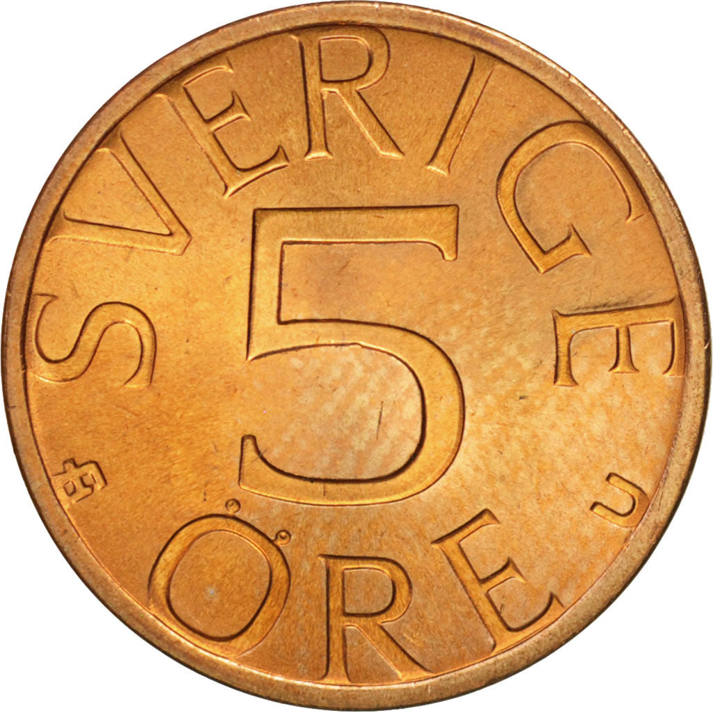 Coin, Sweden, Carl XVI Gustaf, 5 Öre, 1978, MS(63), Bronze, KM:849
