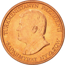 Turkmenistan, Tenge, 1993, SPL, Acciaio placcato rame, KM:1