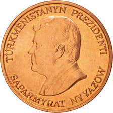 Turkmenistan, 5 Tenge, 1993, SPL, Acciaio placcato rame, KM:2