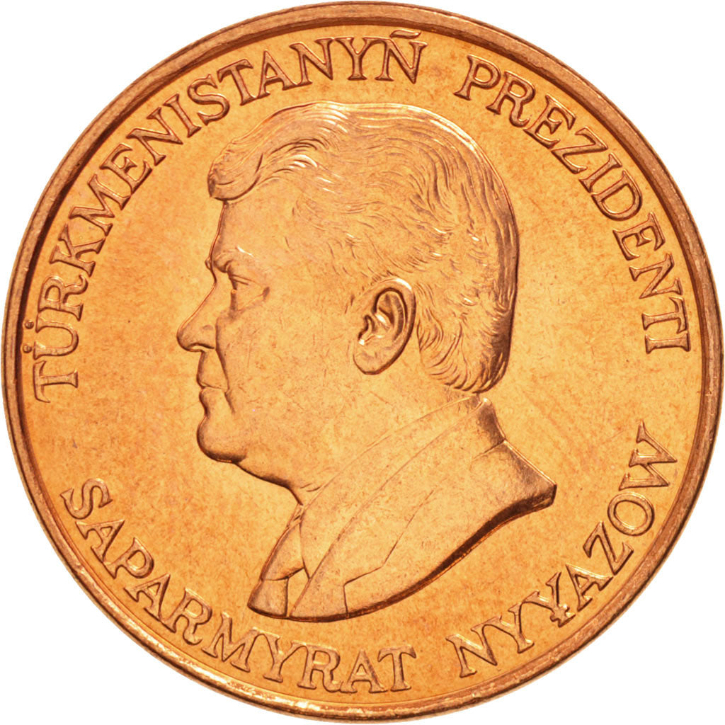 Turkmenistan, 10 Tenge, 1993, MS(63), Copper Plated Steel, KM:3