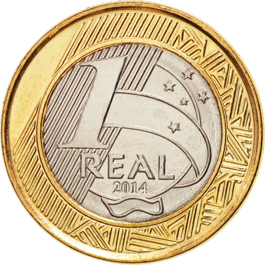 Moneda, Brasil, Real, 2014, SC, Bimetálico