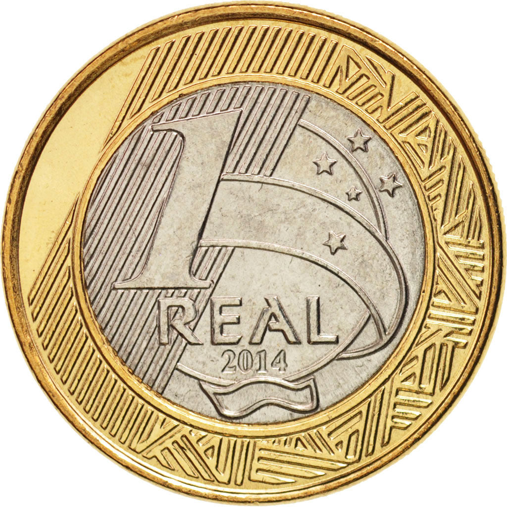 Moneda, Brasil, Real, 2014, SC, Bimetálico
